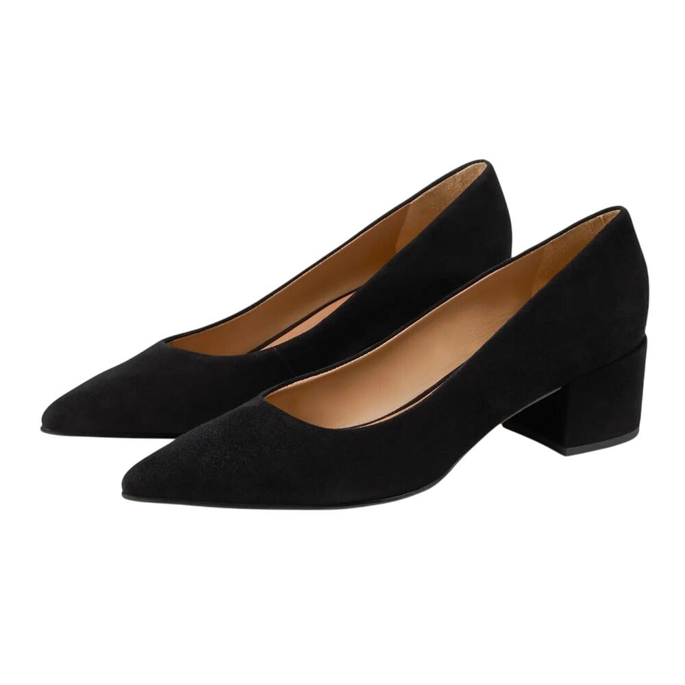 Bernardo Womens Millie Pumps US 7.5 M Black Suede Slip On EUC